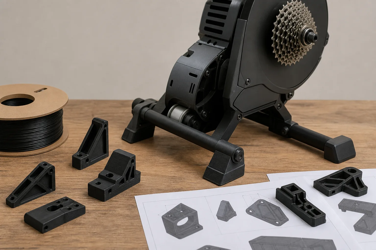 3D-gedruckte Rollentrainer-Halterungen entwerfen: Vorlagen und Drucktipps
