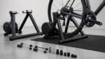 Rollentrainer fuer verschiedene Fahrradtypen einstellen: Rahmen und Achsen